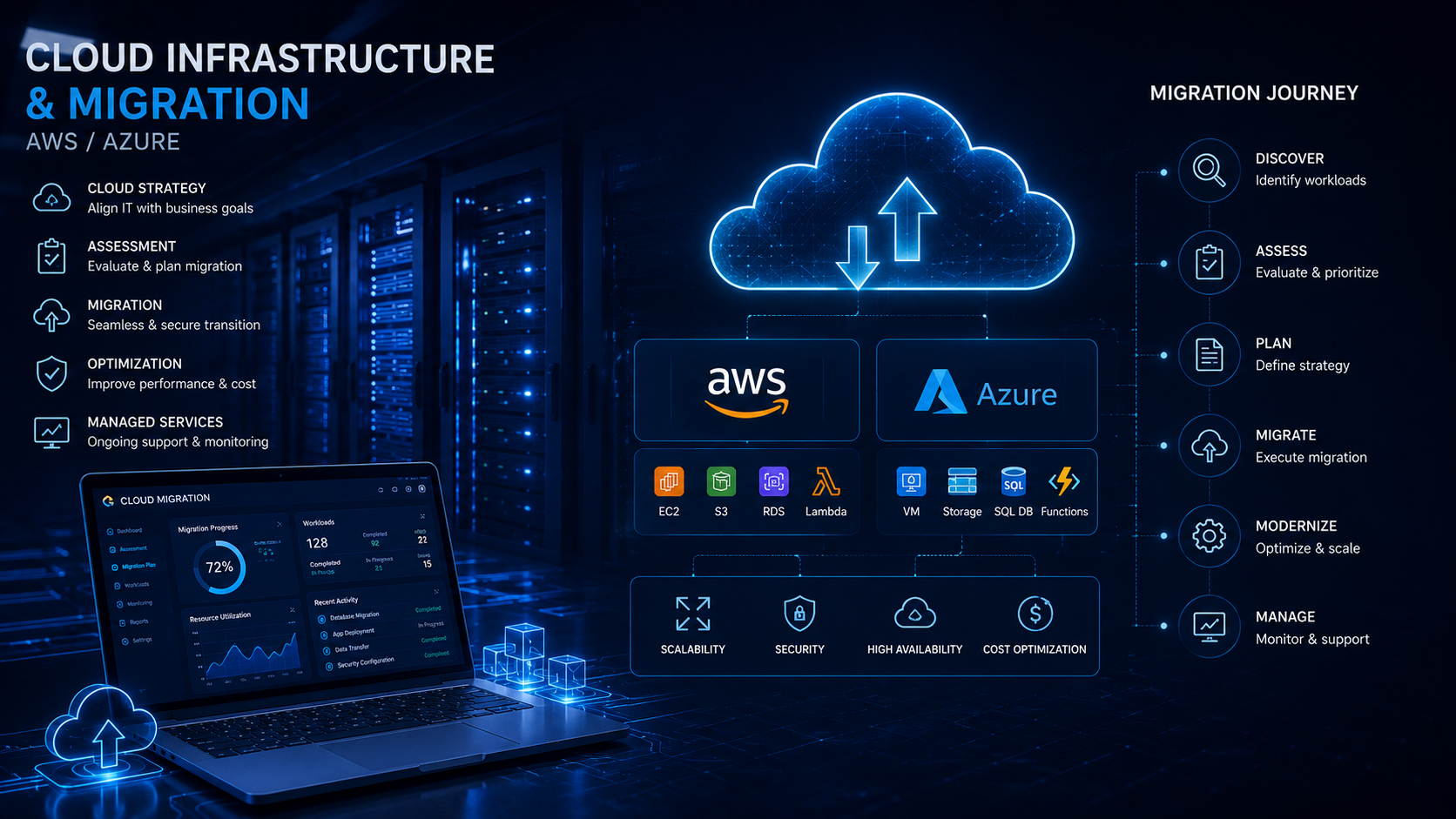 Cloud Infrastructure &
Migration (AWS / Azure)